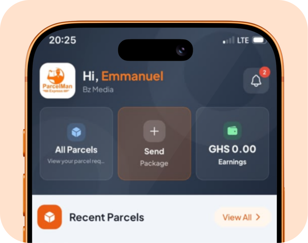 Parcelman app screenshot